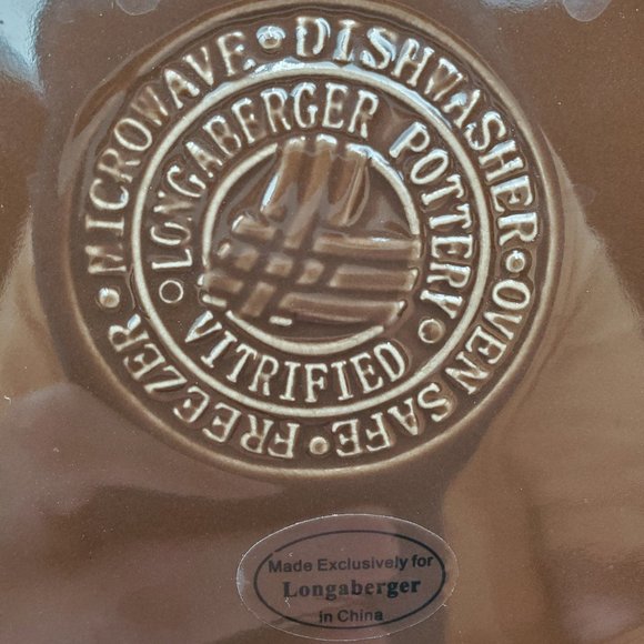 Longaberger Woven Traditions Chocolate Brown Small Oval Casserole Baking Dish - Picture 6 of 7